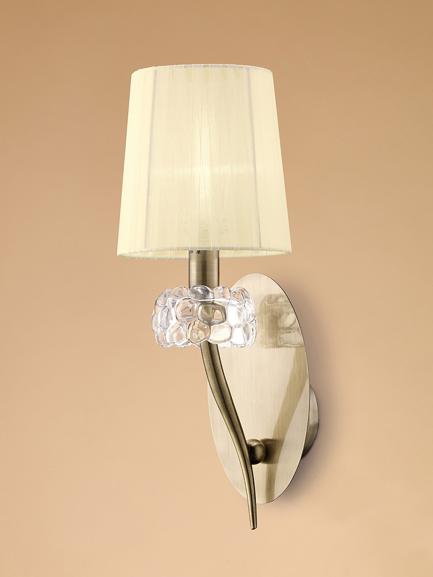 Loewe Antique Brass-Cream Wall Lights Mantra Armed Wall Lights Loewe Antique Brass-Cream Wall Lights Mantra Armed Wall Lights